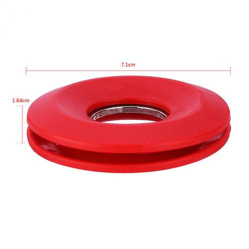 Cord Wrap Donut Red w Dimensions