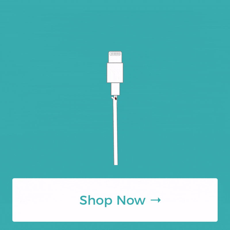 CordCondom Application Animation on iPhone charger